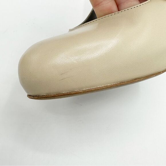Sergio Rossi Hidden Platform Cream Leather Stiletto Pumps Sz EUR 38.5 US 8 - Picture 8 of 16